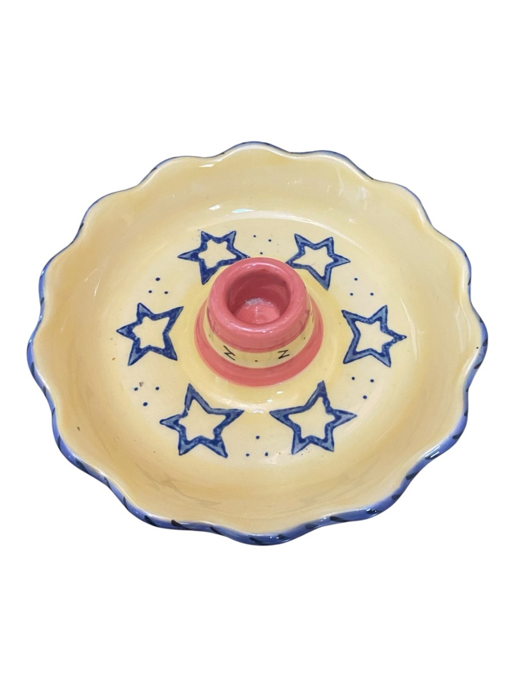 Pfaltzgraff Secrets of Pistoulet Stars Ceramic Taper Candle Holder Vintage